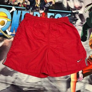 Nike Vintage Red Drawstring Shorts Large